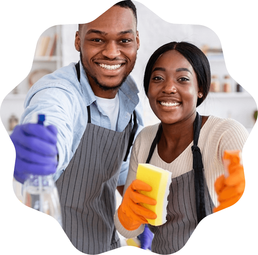 Cleaning team members